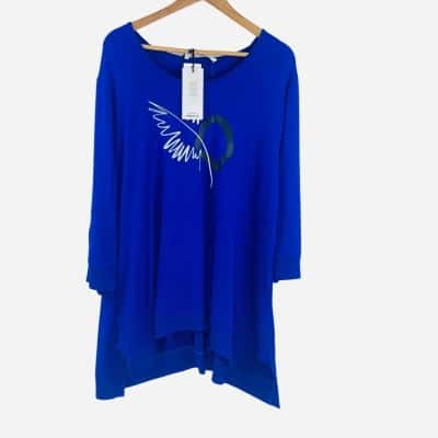 Taking Shape - Brilliant Blue 3/4 Sleeve Top (Size M)