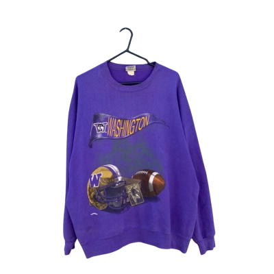 Mens Nutmeg Size XL Washington Huskies Jumper Purple / Brown / Gold / Pattern