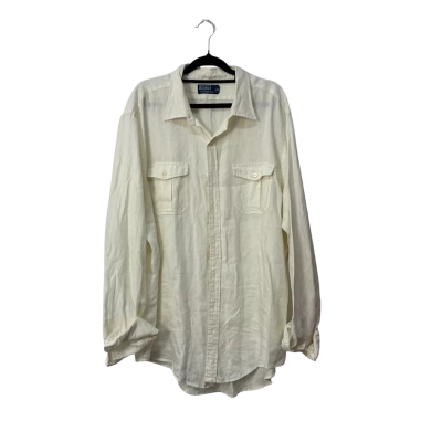 Polo Ralph Lauren Mens Long Sleeve Button Down Shirt Size XXL cream