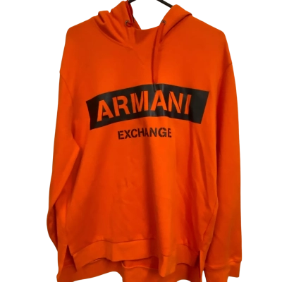 Armani Exchange Unisex  Size L Hoodie Orange 