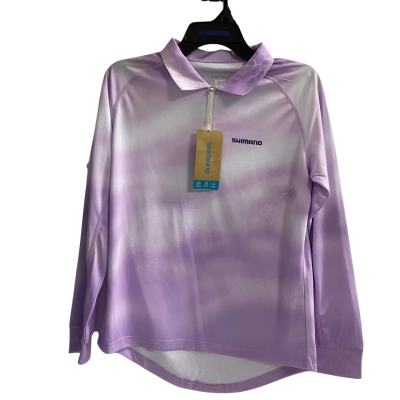  Womens  Shimano Size XS Sublimated Fishing Shirt Lilac