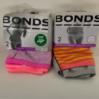 Bonds Women's Size 10 Underwear Bikini / Hipster - 2 Packs