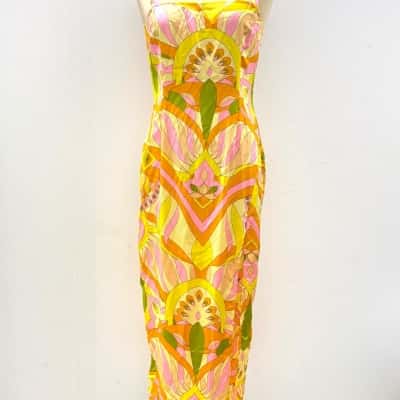 Pretty Little Thing Womens  Size 12 Maxi Dress / Midi Dress / Shoestring Strap Dress Multicoloured 