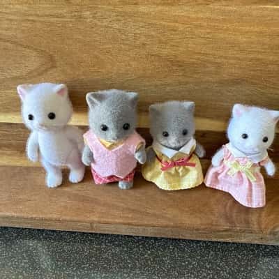 Sylvanian Families - Persian Cat Family/Mother's clothes are missing((B21)