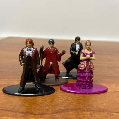 Collection of 7 mini metal Harry Potter character figurines by Jada Toys
