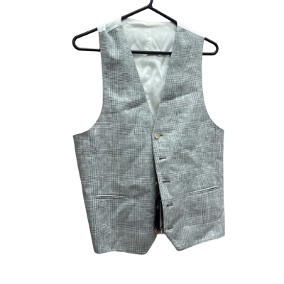 Peter Jackson Mens  Size 100 Regular Grey/White Vest 