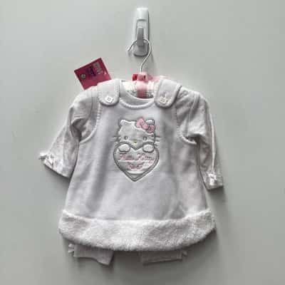  Kids Hello Kitty Size 0-3m Onesie White 