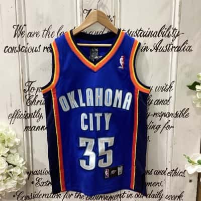 NBA YOUTH JERSEY! Kids Blue / Navy Blue / Red / Yellow! OKLAHOMA CITY NBA JERSEY! NUMBER 35! GREAT FOR ADDING TO YOUR CHILDS COLLECTION!