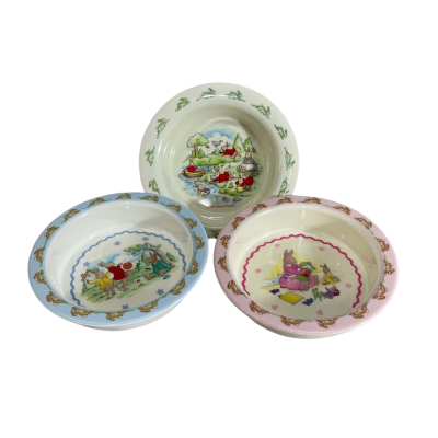 Bunnykins Melamine Plates Royal Doulton. Three Colours.