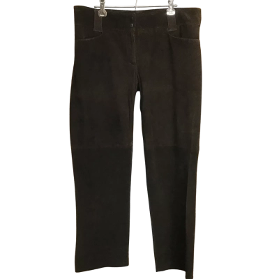  Jaques Ad Morfem Fidelis Womens  Size 14 Brown Leather Pants 