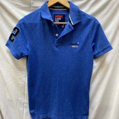 Superdry Mens  Size XS Polo Shirt Blue 