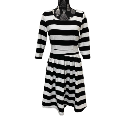Teaberry Womens  Size 10 Work Dress Black  / Striped / White BNWT