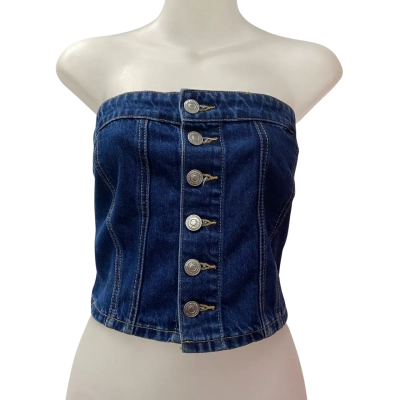Forever New - Carmen Denim Corset Top Size 12