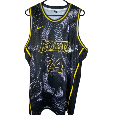 NBA / Nike Legend 24 Men’s Jersey Size XXXXXL Black  / White / Yellow 