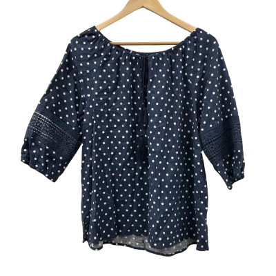 Noni B Womens  Size 14 Blouse Navy Blue