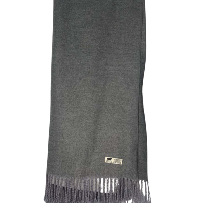 Wool/viscose cashmere feeling grey scarf 