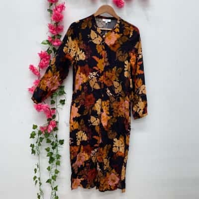 Jump Womens Long Sleeve Dress Size 10 Floral 