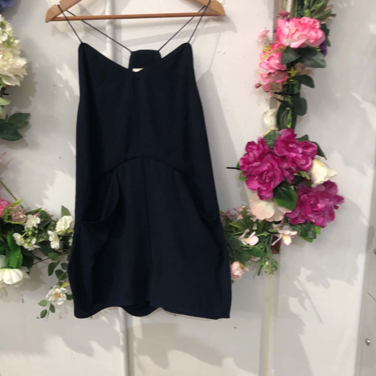 Komodo Tiff Cheesecloth Navy Playsuit main image 1