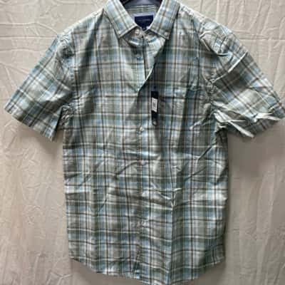  Mens  Size M Checked Shirt / Short Sleeve Shirt Blue / Checked / Green / White 