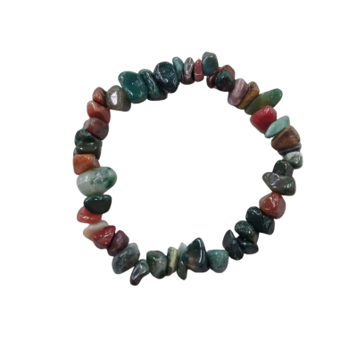Crystal Chip Bracelet Multicoloured Indian Agate