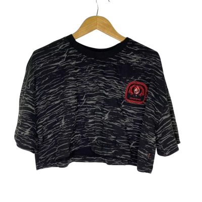 Quicksilver Womens  Size M Cropped Top Black  / Grey 