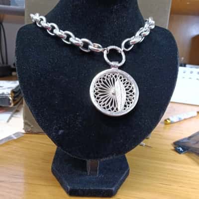 Nikki Lissoni Silver plated necklace with Interchangeable pendants