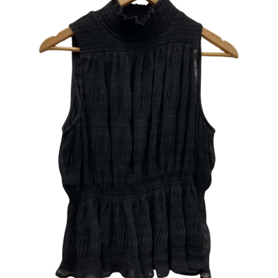 Sheike Womens  Size 10 PEPLUM Sleeveless Top Black  