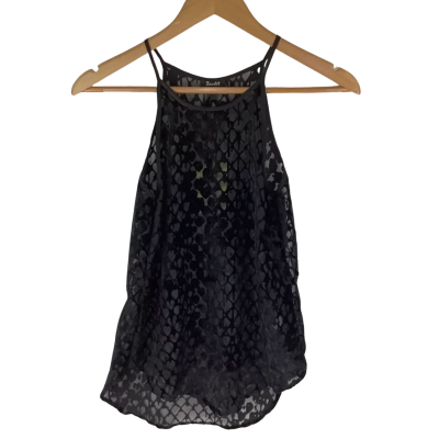 Bardōt Croc Burnout Tunic - Black Size 6  