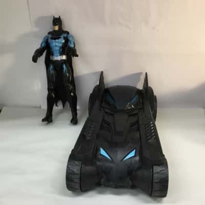 Batman Figure and Bat Mobile as pictured