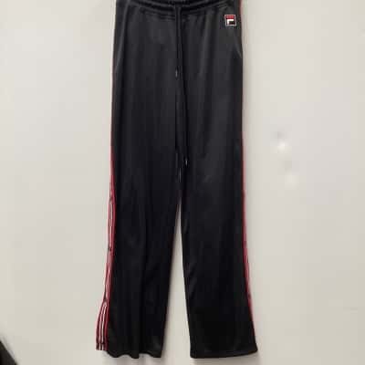 Fila Mens  red and white trim Size S Track Pants Black  