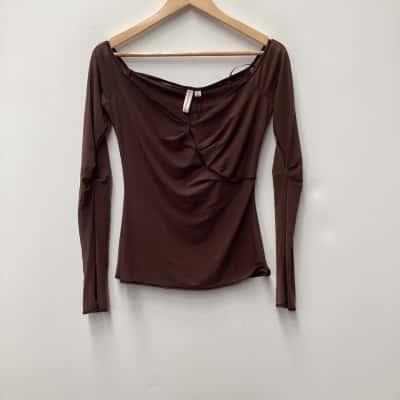 New- Bec & Bridge Isadora L/S Top Chocolate Size 12