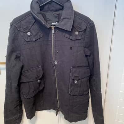 Hurley Mens  Size M Front Zipper Black  