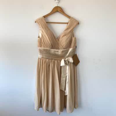 Light In The Box Champagne Sleeveless Mini Dress  Size 14 