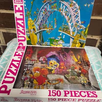 Vintage John Sands 150 Piece Puzzles - Hooroo & The Gang & Fraggle Rock