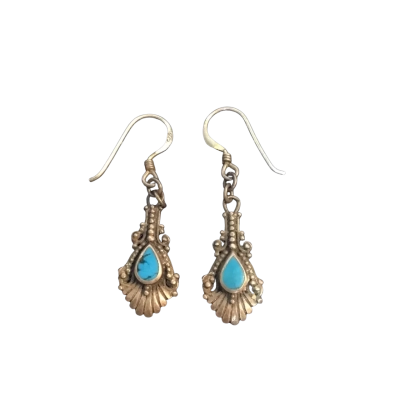  Womens S/Silver Earrings with turquoise Stone