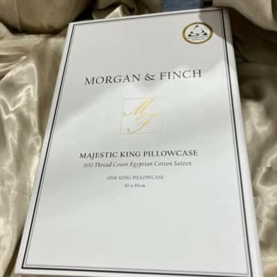 Morgan & Finch Majestic King Pillowcase Smoke Blue