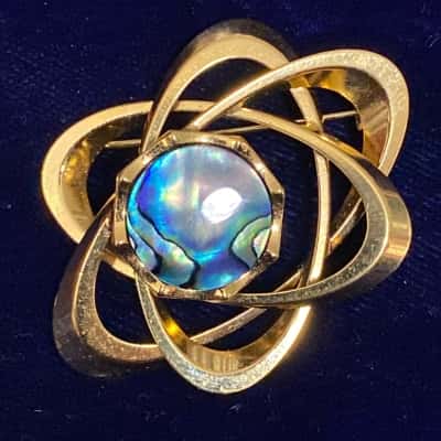 ARIKI Cosmic Paua Shell Brooch 