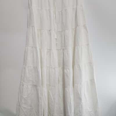 Luck & Trouble Womens  Size 10 Maxi Skirt Off White 