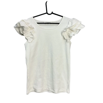 Country Road Womens  Size 10 Short Sleeve Top White 