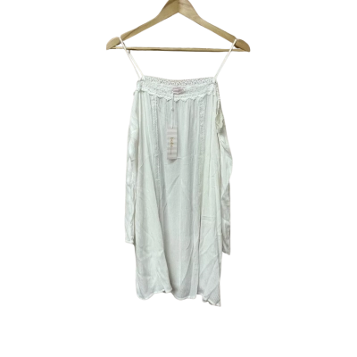 BNWT Boho Australia Womens Size L Mini Dress White 