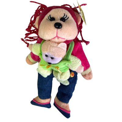 SKANSEN BEANIE KIDS- Mama The Bear - Plush Toy Collectable - with Bk button and tag 