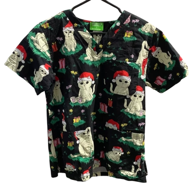 Dangerfield Womens  Size S Black  / Multicoloured Scrubs Top