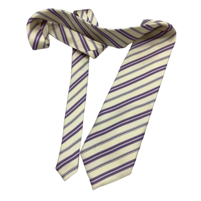 Goodmate Mens Silk Tie Beige / Blue / Pink  