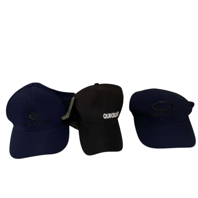 Collection of 3 Surf Caps - Unisex  One Size Black  / Blue 