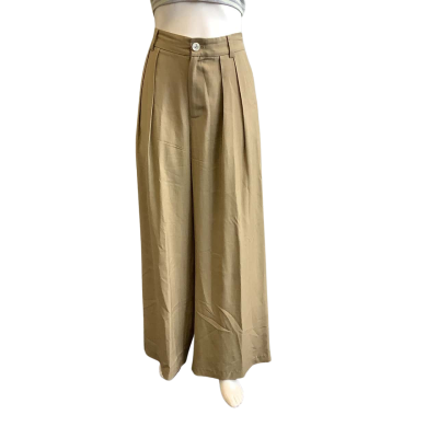 Elka Collective Women's Size 10 High Waisted Wide Leg Pant Brown 
