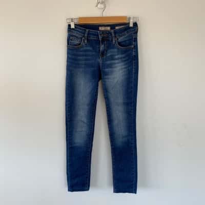Guess Blue Power Curvy Mid Jeans  Size 25 RG