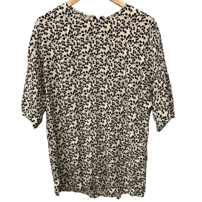 Jane Lamerton Womens  Size S Short Sleeve Top Black  / White 