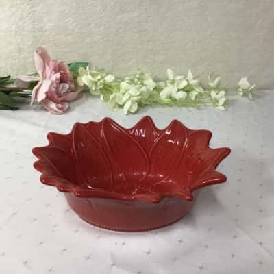 Appolia Decorative Red Sunflower Ceramic Baking Dish