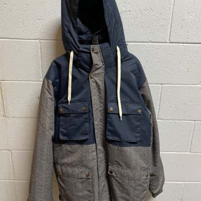 Chute Mens  Size L Winter Jacket Grey / Navy Blue / White 