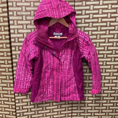 Columbia Girls Kids Size 7-8 Interchange Hooded Jacket 
